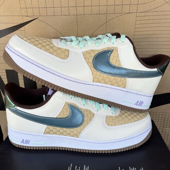 NEW Nike Air Force 1 Low Retro Woven Easter Basket IB5722-100 Mens Size 11.5